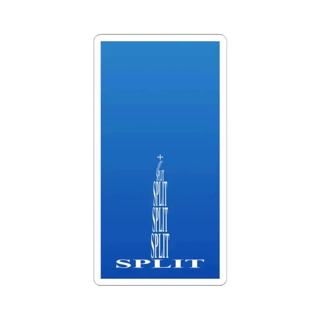 Flag of Split (Croatia) STICKER Vinyl Kiss-Cut Decal 2 Inch White - The Sticker Space