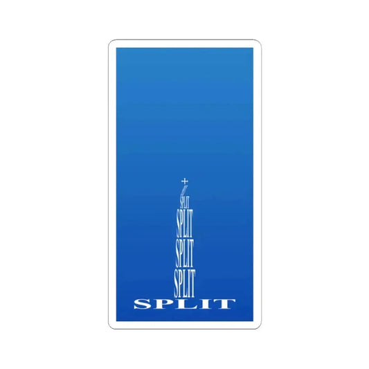 Flag of Split (Croatia) STICKER Vinyl Kiss-Cut Decal 2 Inch White - The Sticker Space