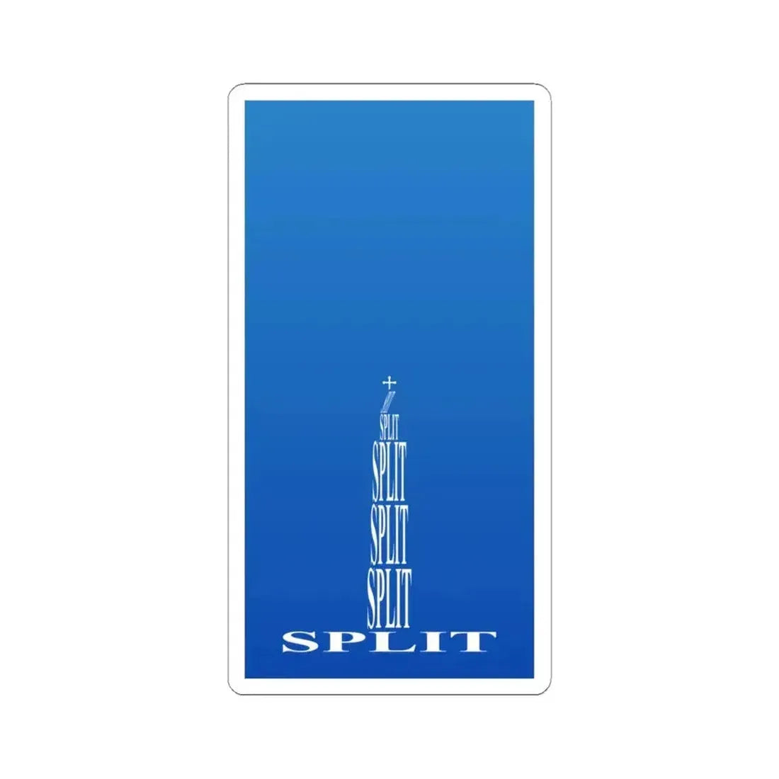 Flag of Split (Croatia) STICKER Vinyl Kiss-Cut Decal 4 Inch White - The Sticker Space