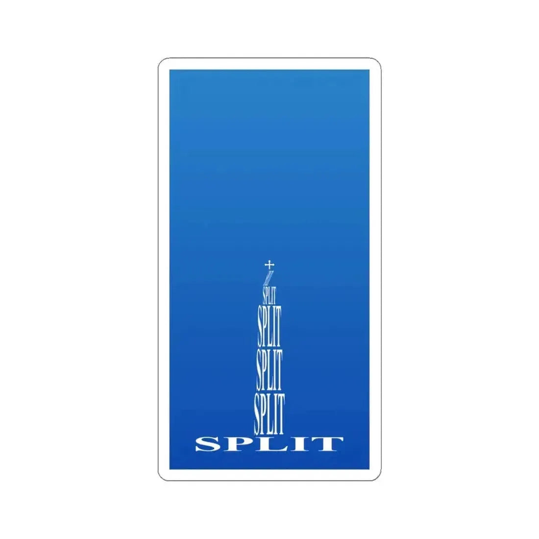 Flag of Split (Croatia) STICKER Vinyl Kiss-Cut Decal 6 Inch White - The Sticker Space