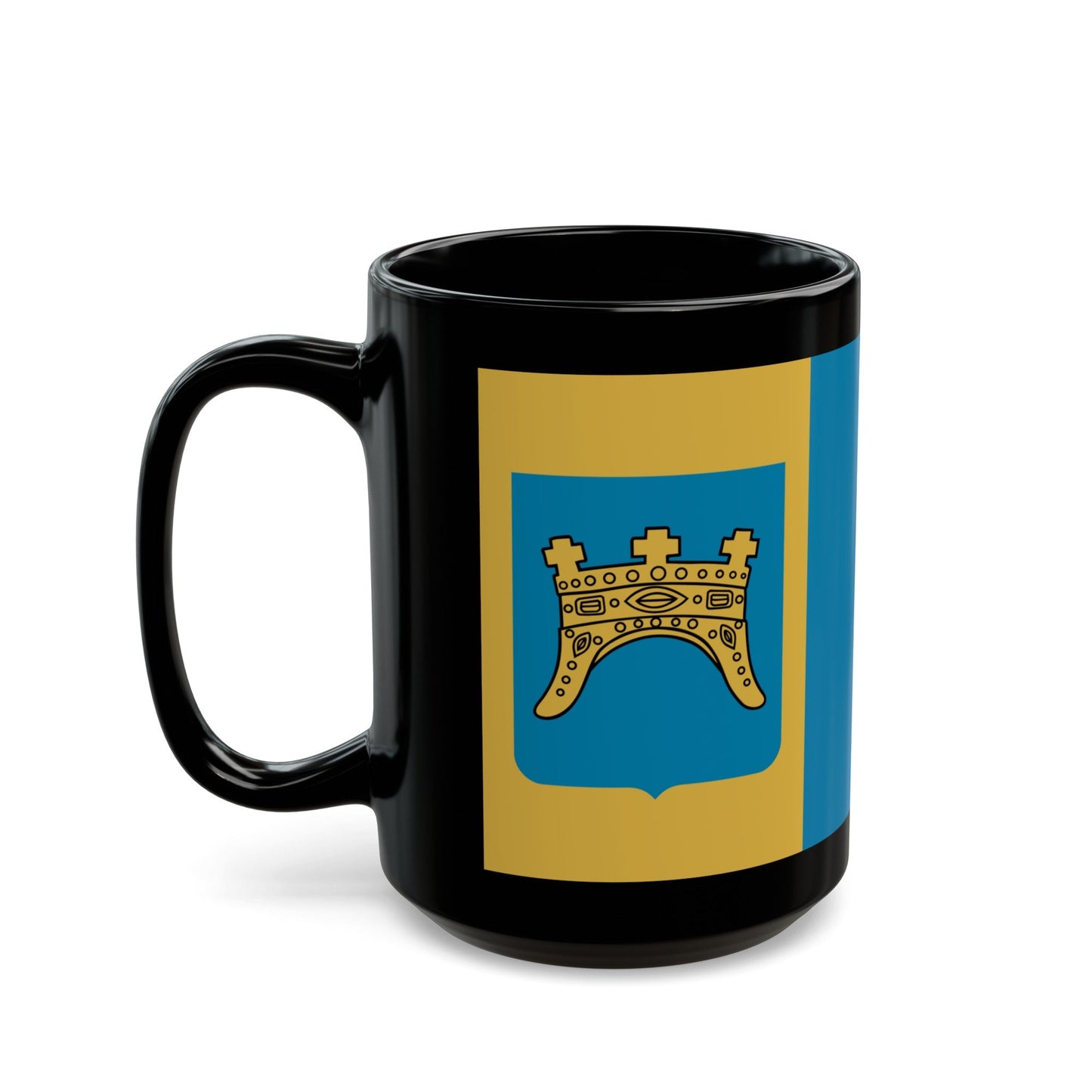 Flag of Split Dalmatia County Croatia - Black Coffee Mug-The Sticker Space