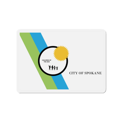 Flag of Spokane Washington - Die-Cut Magnet-2" x 2"-The Sticker Space