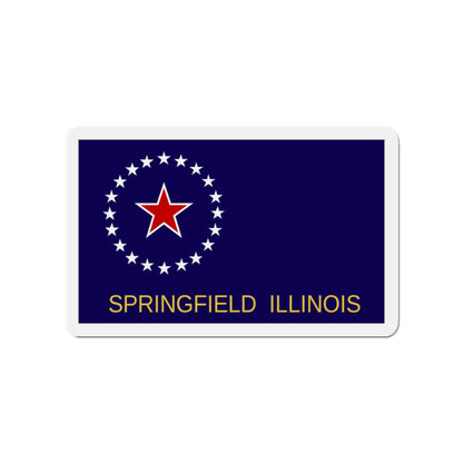 Flag of Springfield Illinois - Die-Cut Magnet-3" x 3"-The Sticker Space