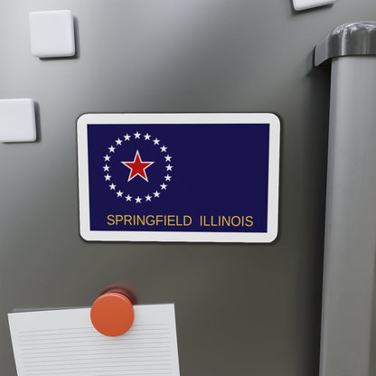 Flag of Springfield Illinois - Die-Cut Magnet-The Sticker Space