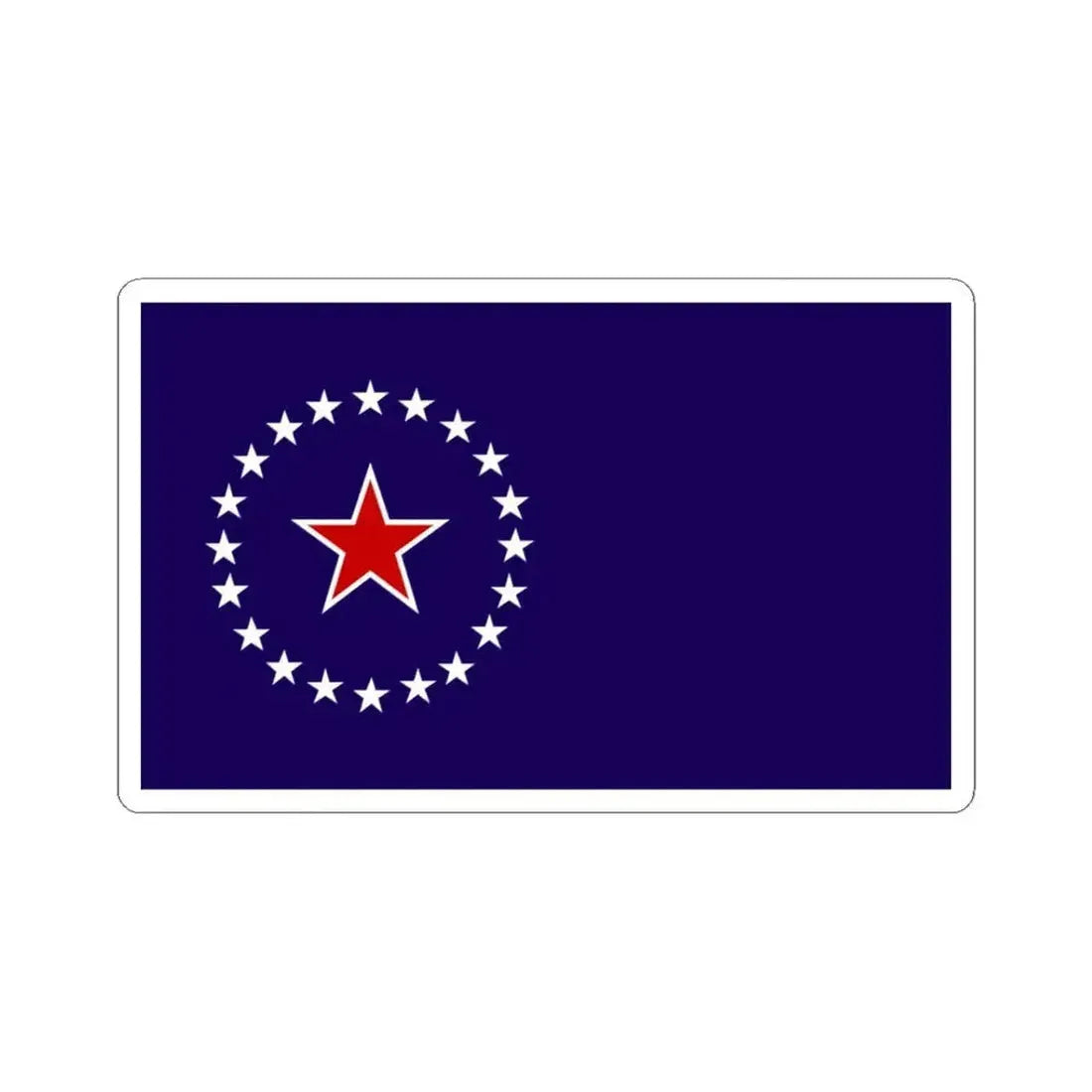 Flag of Springfield Illinois no text (United States) STICKER Vinyl Kiss-Cut Decal 3 Inch White - The Sticker Space