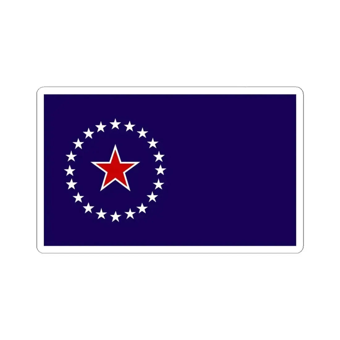 Flag of Springfield Illinois no text (United States) STICKER Vinyl Kiss-Cut Decal 6 Inch White - The Sticker Space