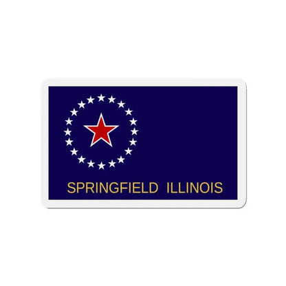 Flag of Springfield Illinois - Refrigerator Magnet 3 Inch - The Sticker Space