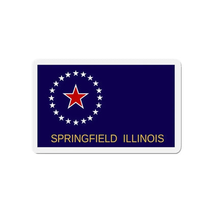 Flag of Springfield Illinois - Refrigerator Magnet 4 Inch - The Sticker Space