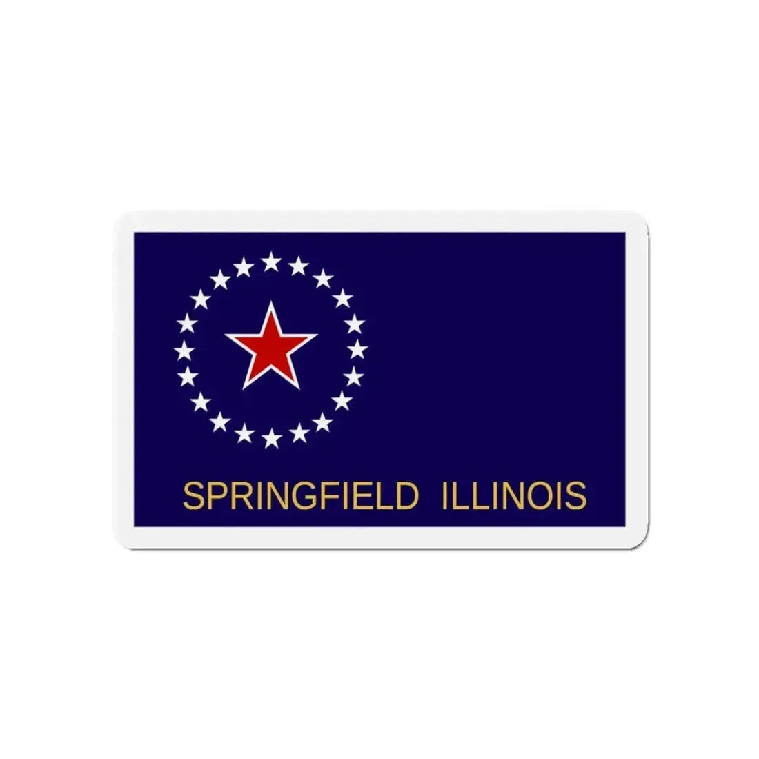 Flag of Springfield Illinois - Refrigerator Magnet - The Sticker Space