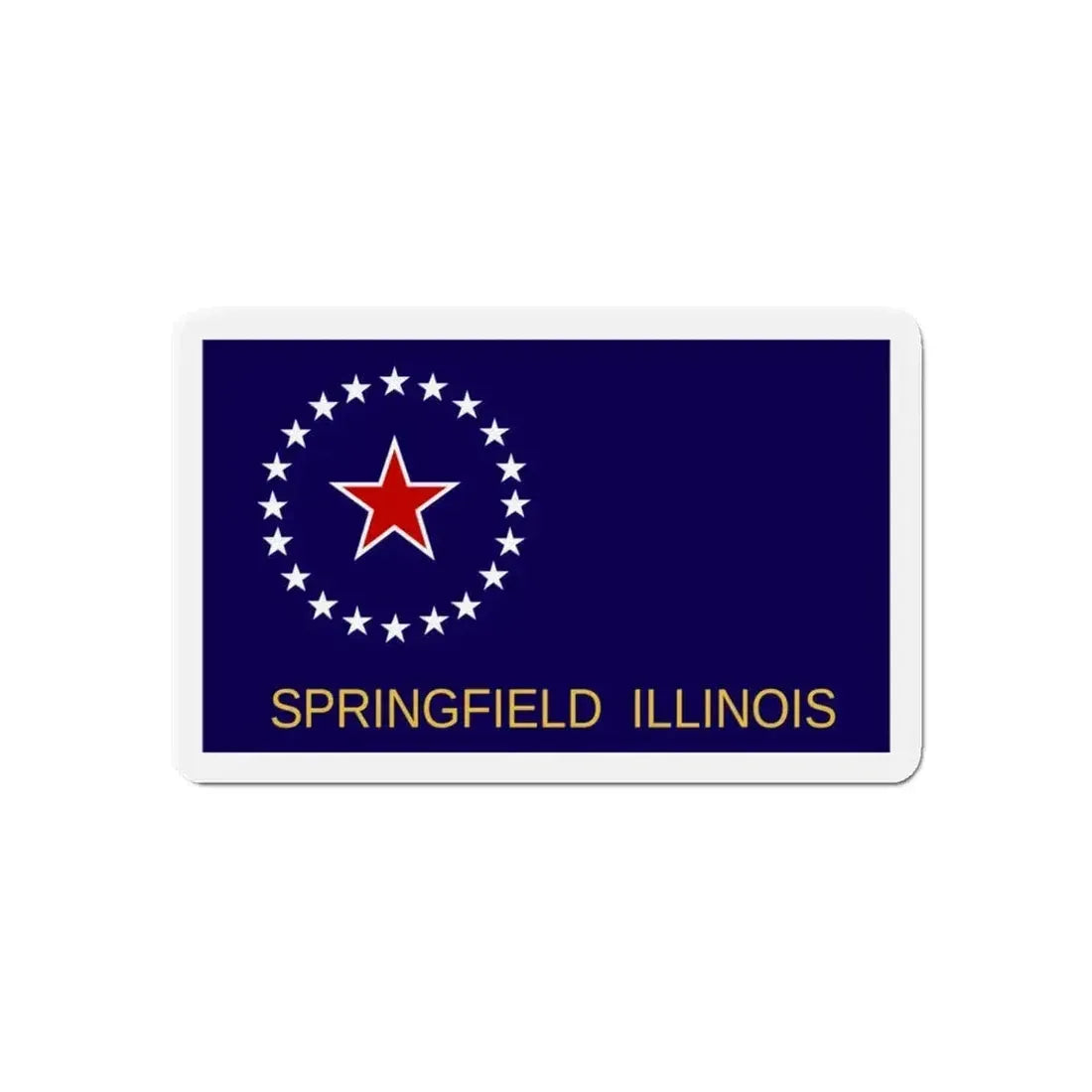 Flag of Springfield Illinois - Refrigerator Magnet - The Sticker Space