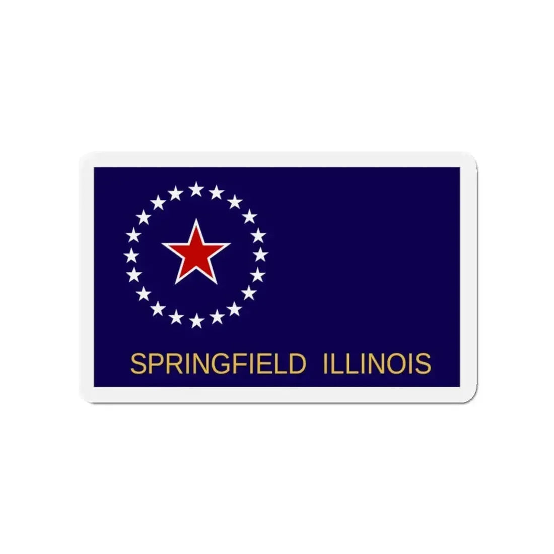 Flag of Springfield Illinois - Refrigerator Magnet - The Sticker Space