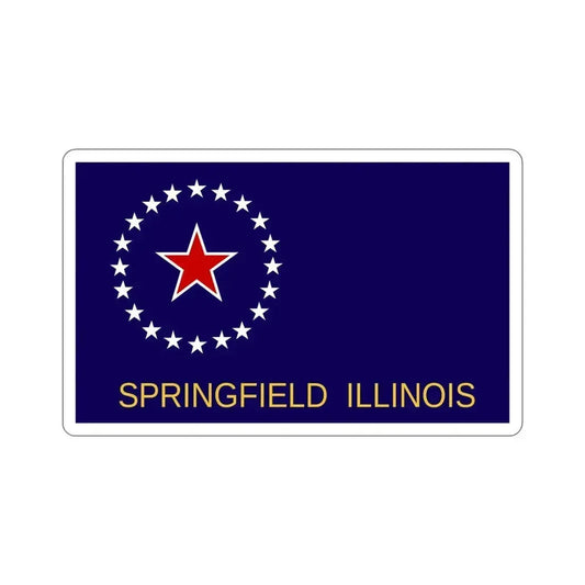 Flag of Springfield Illinois USA STICKER Vinyl Die-Cut Decal 6 Inch - The Sticker Space