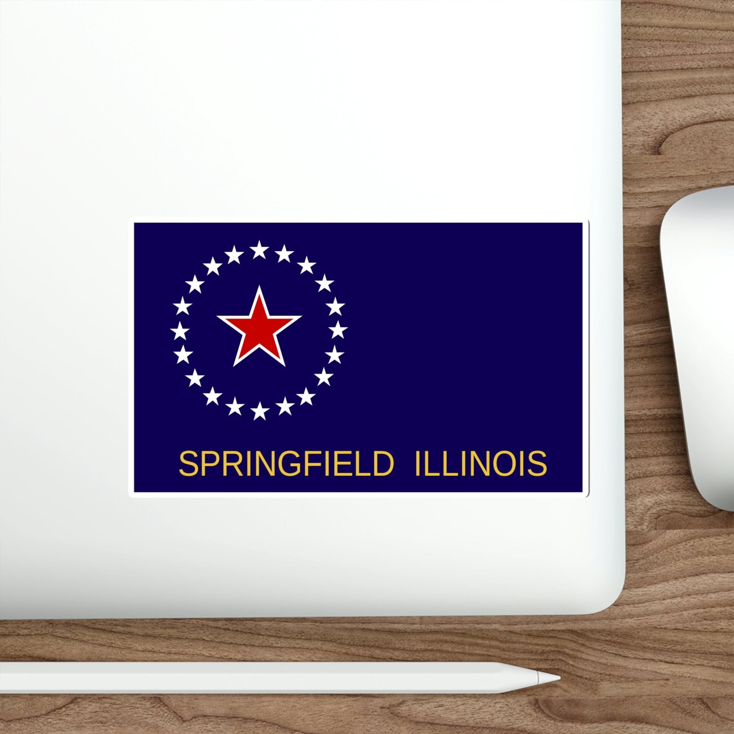 Flag of Springfield Illinois USA STICKER Vinyl Die-Cut Decal-The Sticker Space