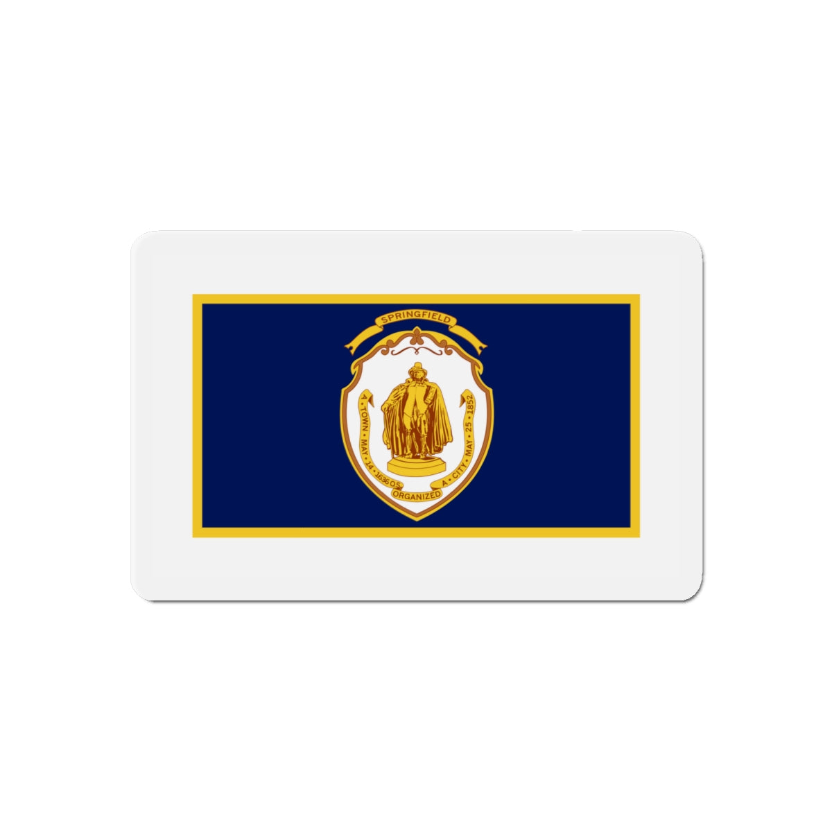 Flag of Springfield Massachusetts - Die-Cut Magnet-6 × 6"-The Sticker Space