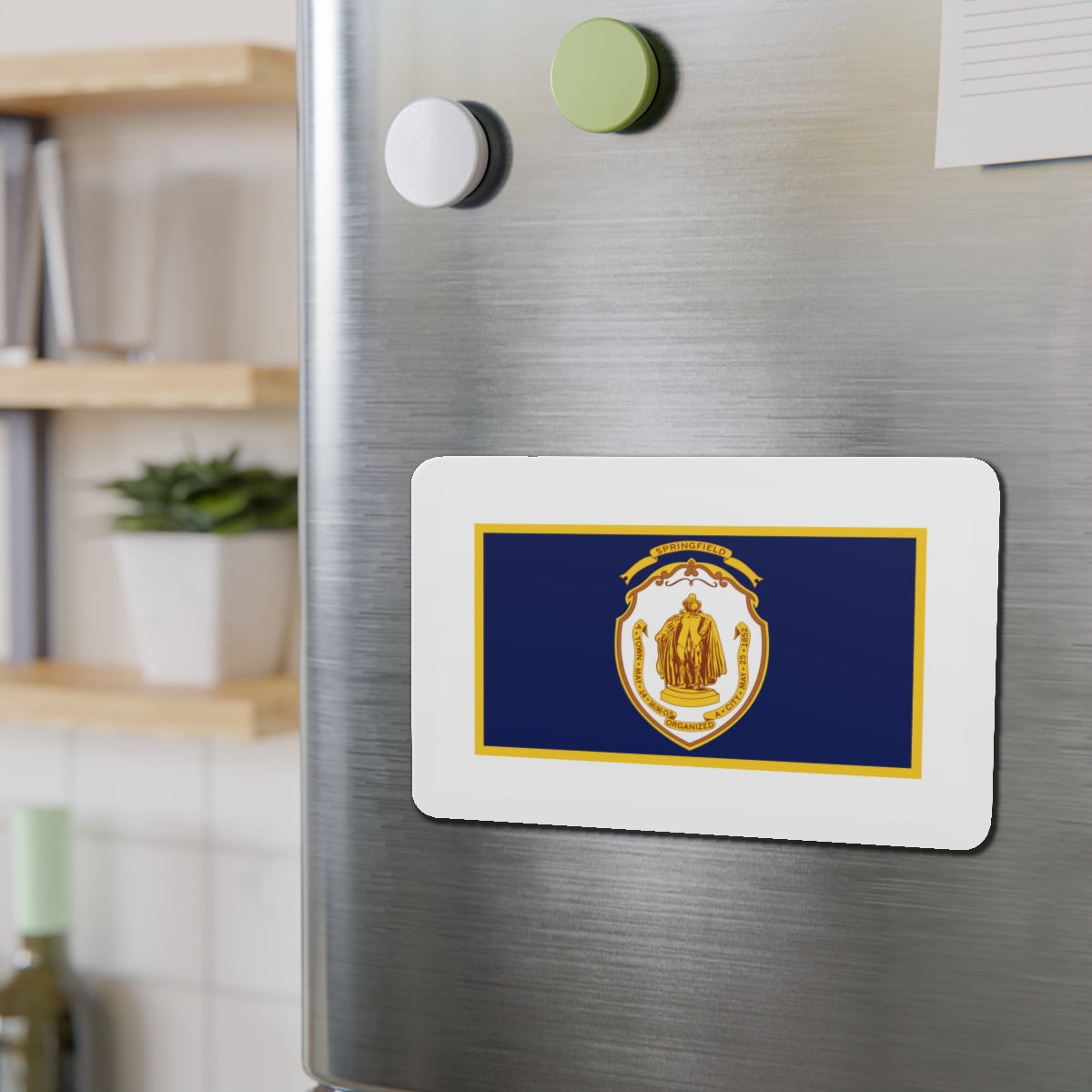 Flag of Springfield Massachusetts - Die-Cut Magnet-The Sticker Space