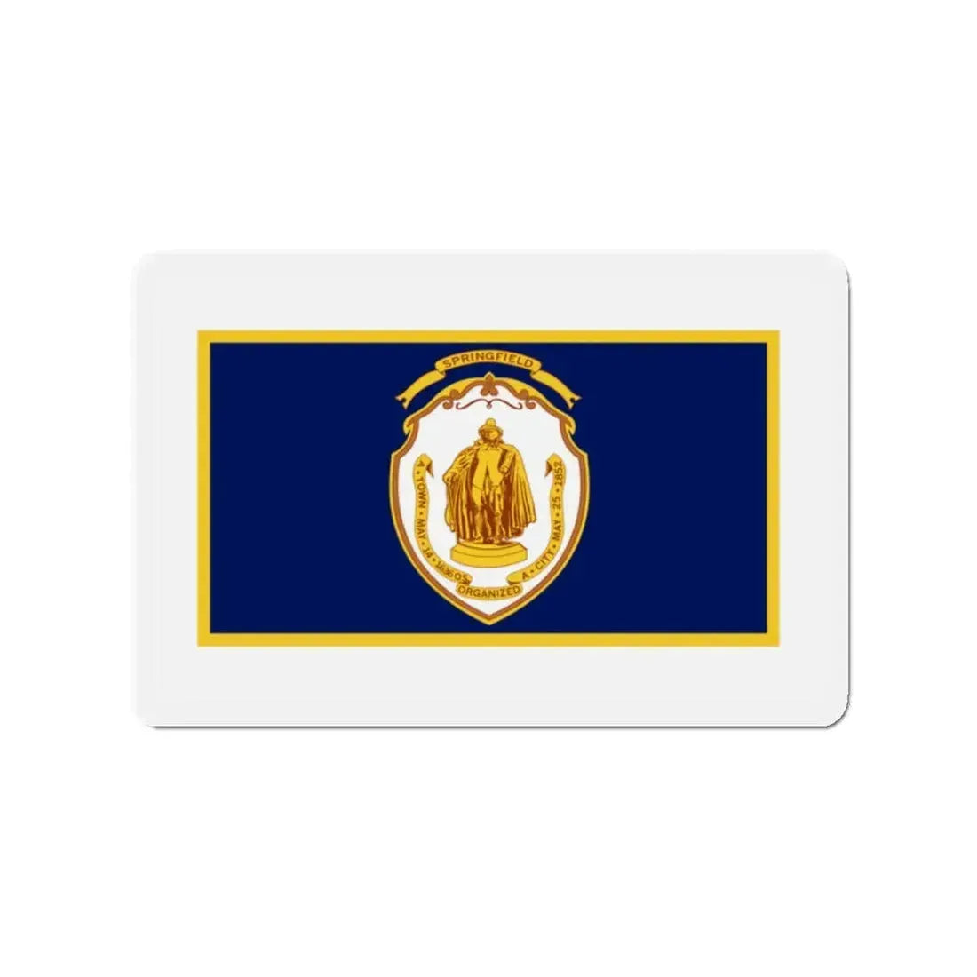 Flag of Springfield Massachusetts - Refrigerator Magnet 2 Inch - The Sticker Space