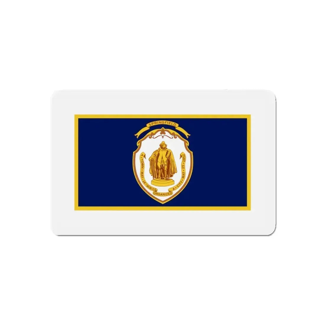 Flag of Springfield Massachusetts - Refrigerator Magnet 5 Inch - The Sticker Space