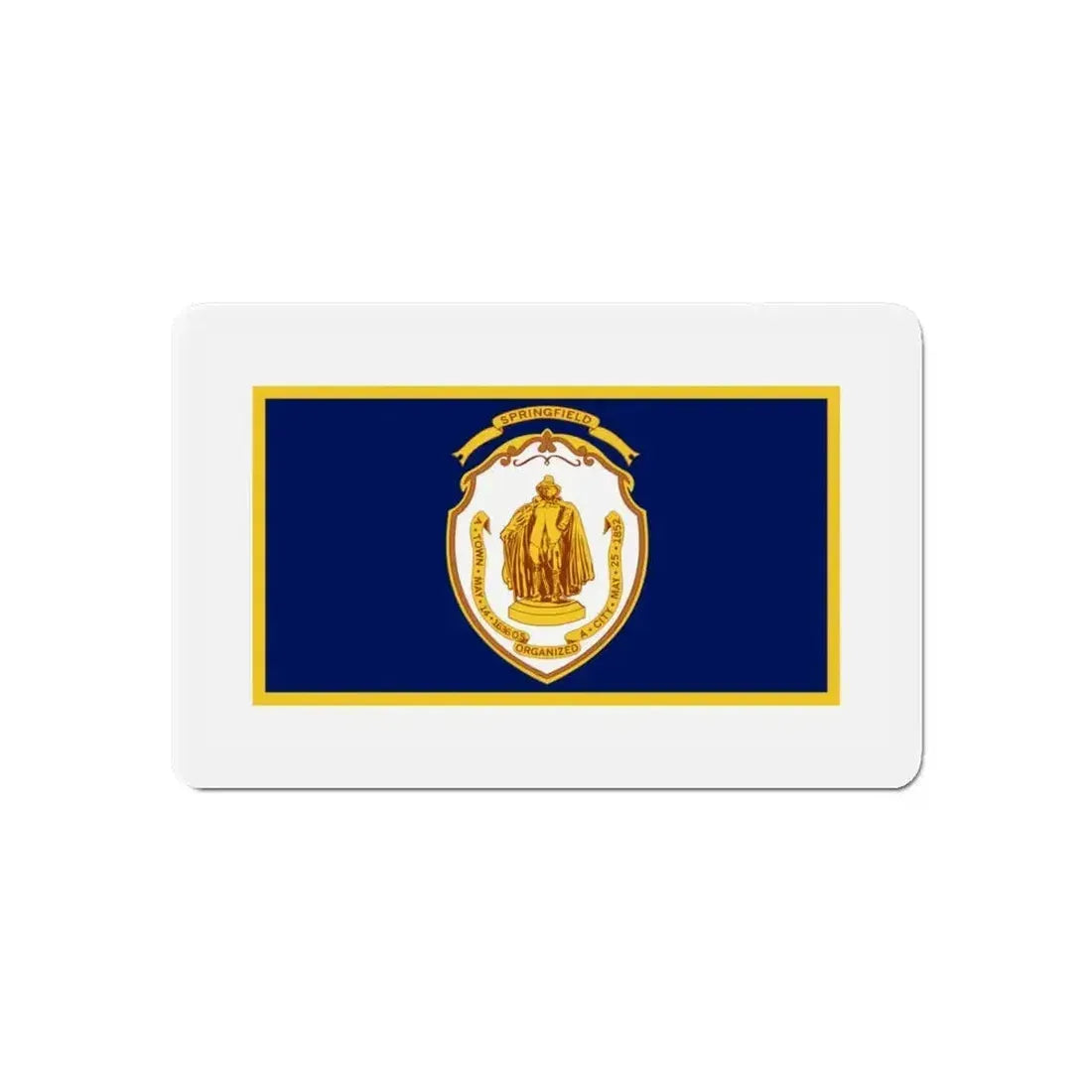 Flag of Springfield Massachusetts - Refrigerator Magnet - The Sticker Space