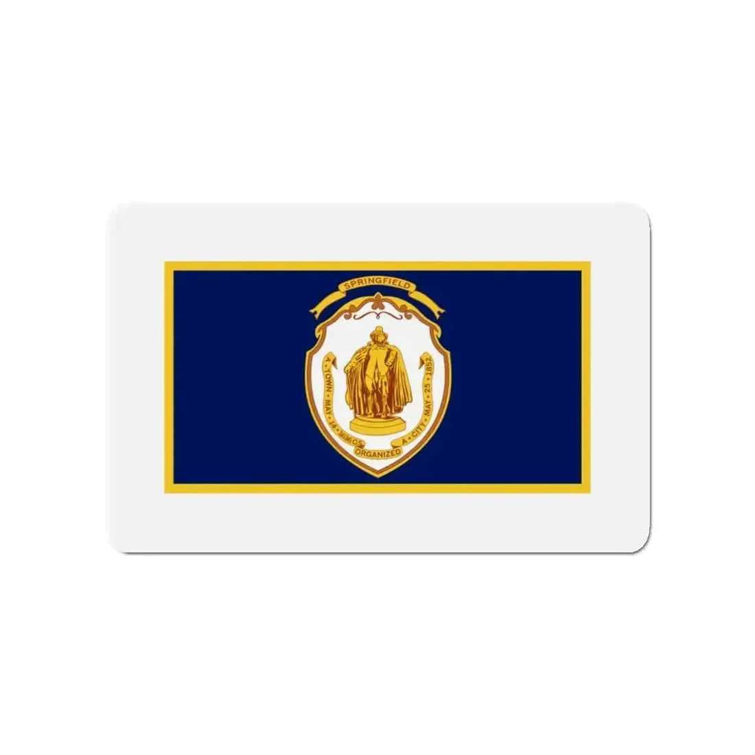 Flag of Springfield Massachusetts - Refrigerator Magnet - The Sticker Space