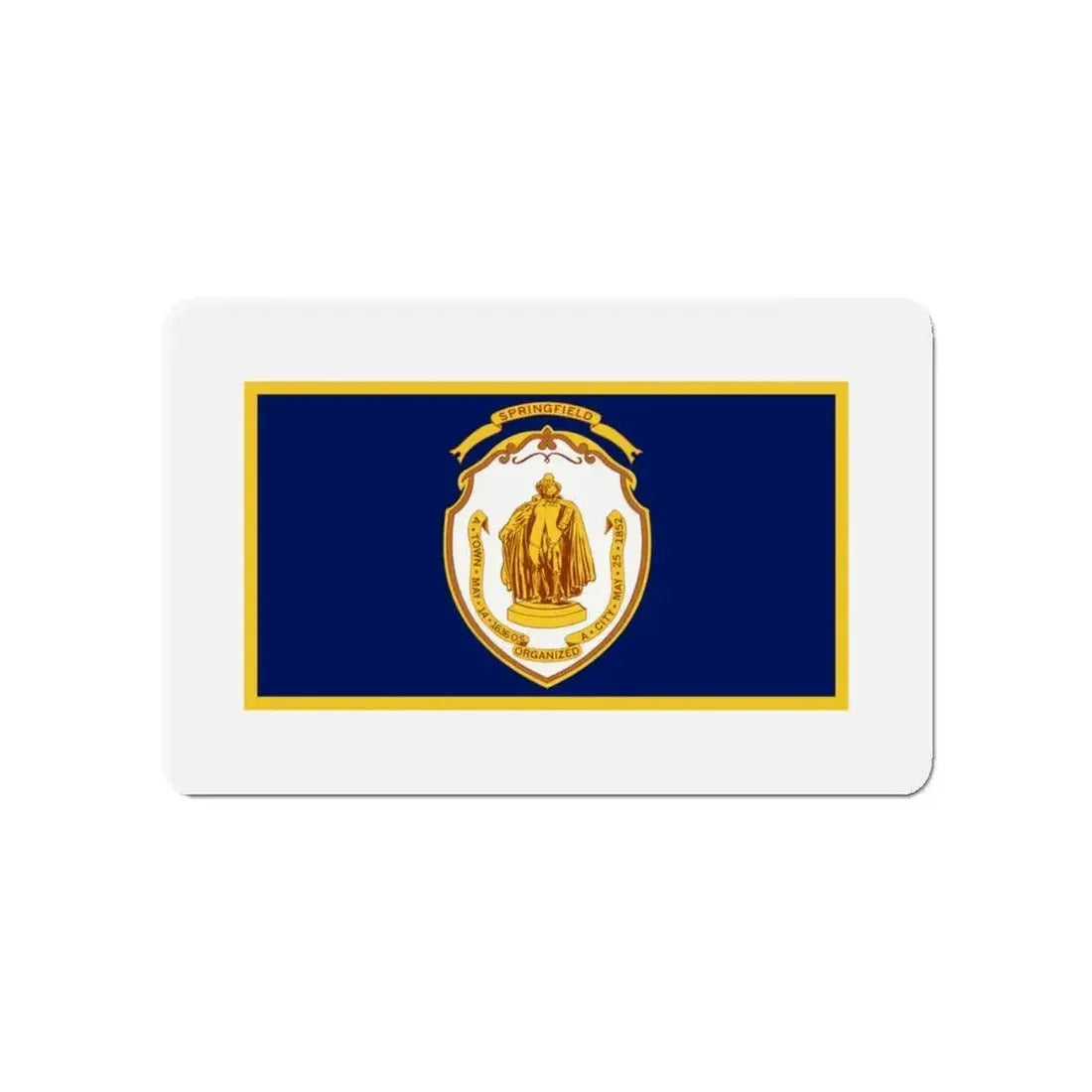 Flag of Springfield Massachusetts - Refrigerator Magnet - The Sticker Space