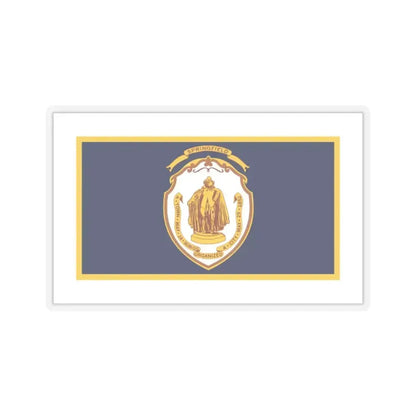 Flag of Springfield, Massachusetts - STICKER Vinyl Kiss-Cut Decal 2 Inch Transparent - The Sticker Space
