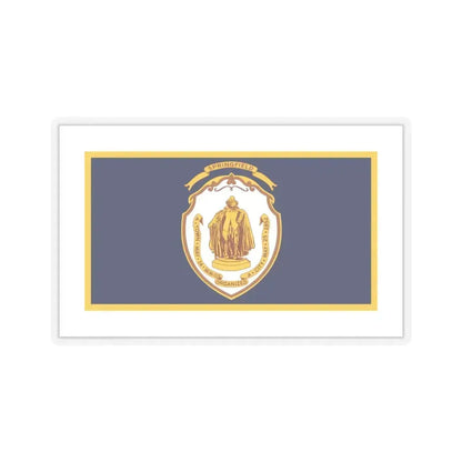 Flag of Springfield, Massachusetts - STICKER Vinyl Kiss-Cut Decal 4 Inch Transparent - The Sticker Space