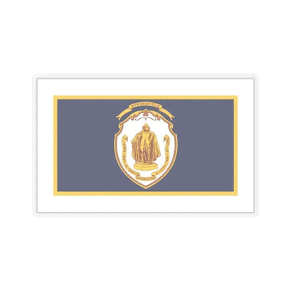 Flag of Springfield, Massachusetts - STICKER Vinyl Kiss-Cut Decal 6 Inch Transparent - The Sticker Space