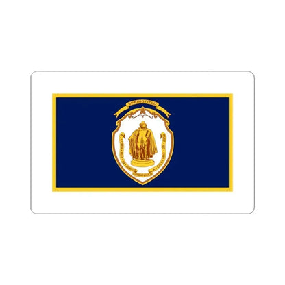Flag of Springfield, Massachusetts - STICKER Vinyl Kiss-Cut Decal 6 Inch White - The Sticker Space