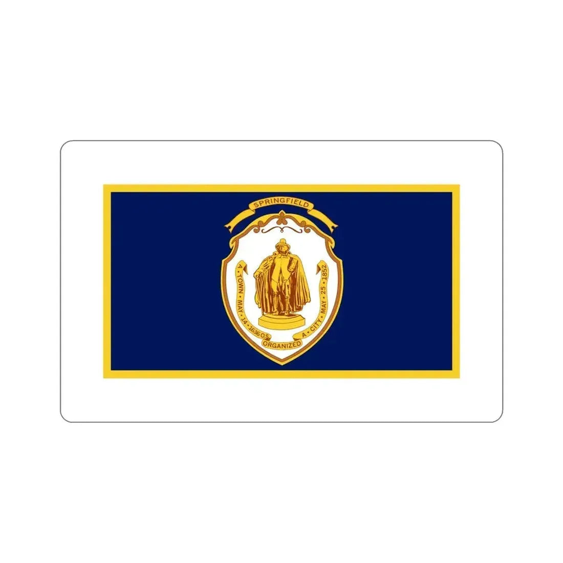 Flag of Springfield Massachusetts USA STICKER Vinyl Die-Cut Decal - The Sticker Space