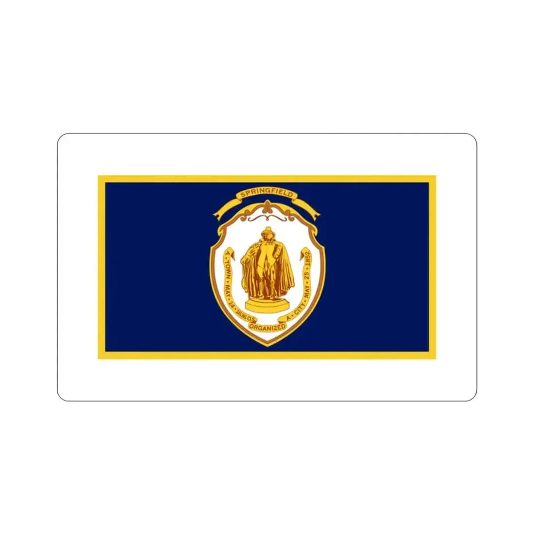 Flag of Springfield Massachusetts USA STICKER Vinyl Die-Cut Decal - The Sticker Space