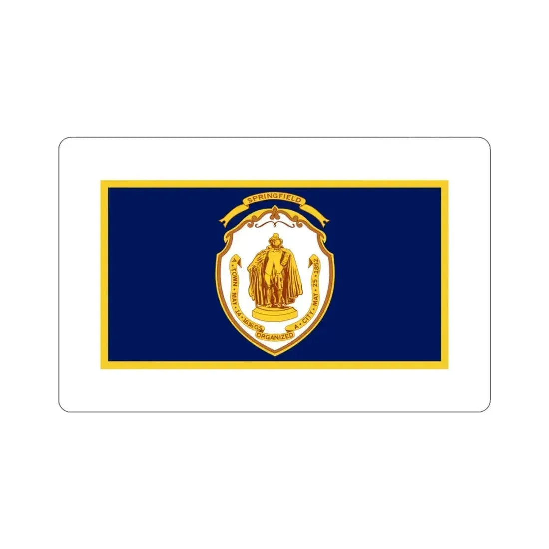 Flag of Springfield Massachusetts USA STICKER Vinyl Die-Cut Decal - The Sticker Space