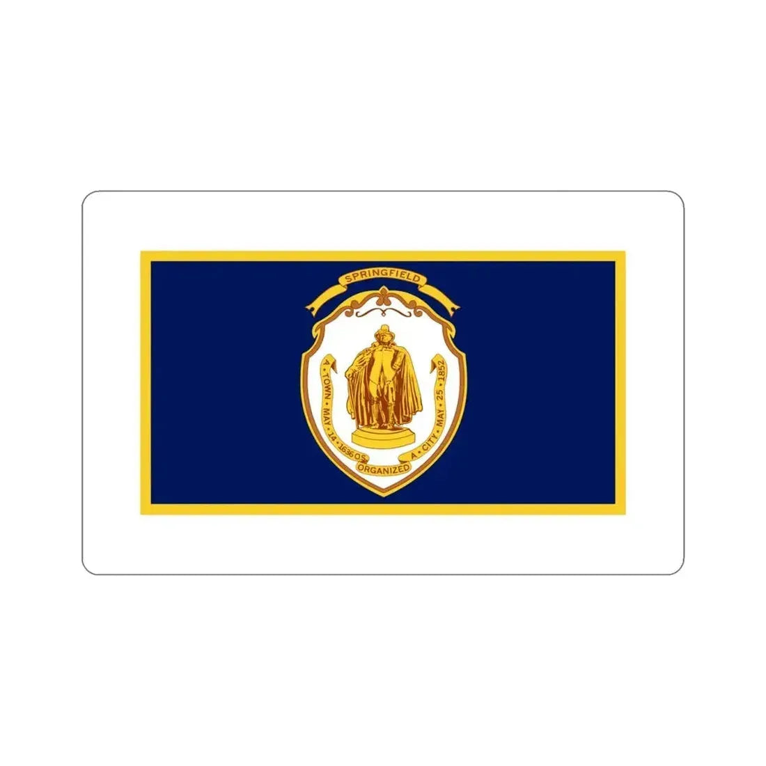 Flag of Springfield Massachusetts USA STICKER Vinyl Die-Cut Decal - The Sticker Space
