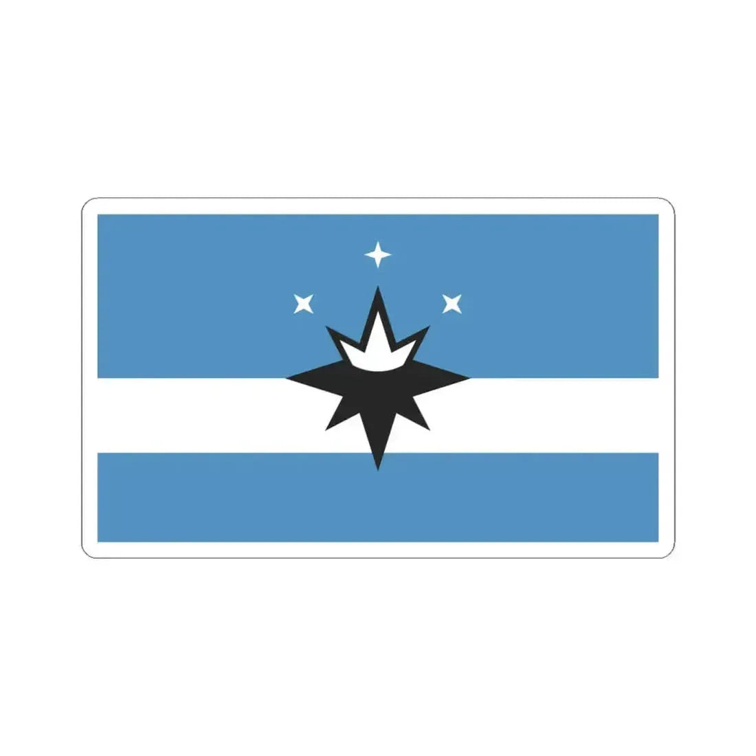 Flag of Springfield Missouri (United States) STICKER Vinyl Kiss-Cut Decal 4 Inch White - The Sticker Space