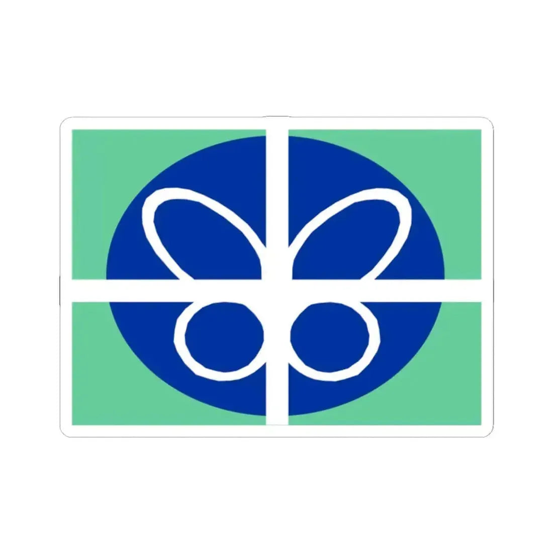 Flag of Springfield, Virginia - STICKER Vinyl Kiss-Cut Decal 2 Inch White - The Sticker Space