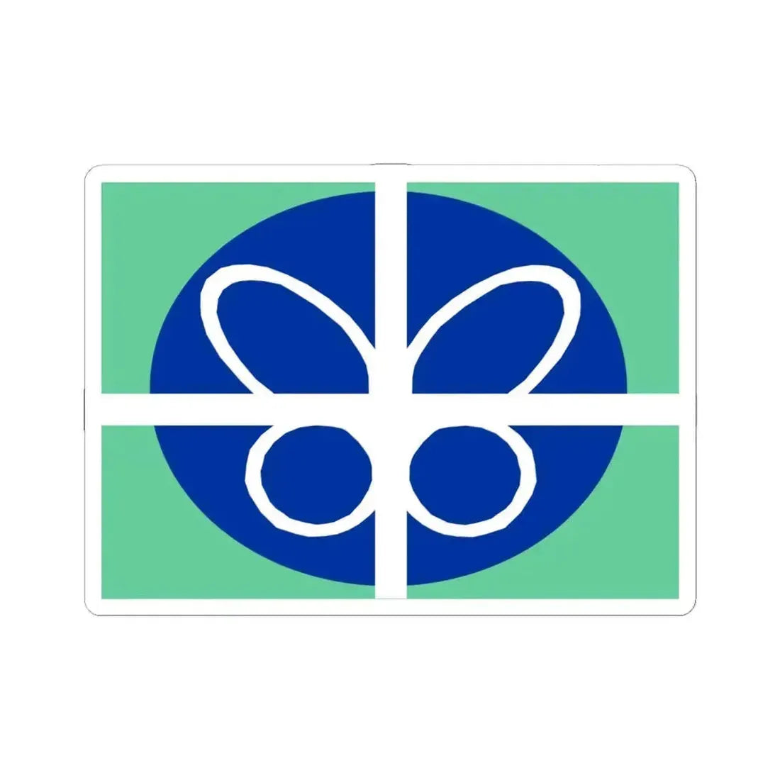 Flag of Springfield, Virginia - STICKER Vinyl Kiss-Cut Decal 6 Inch White - The Sticker Space