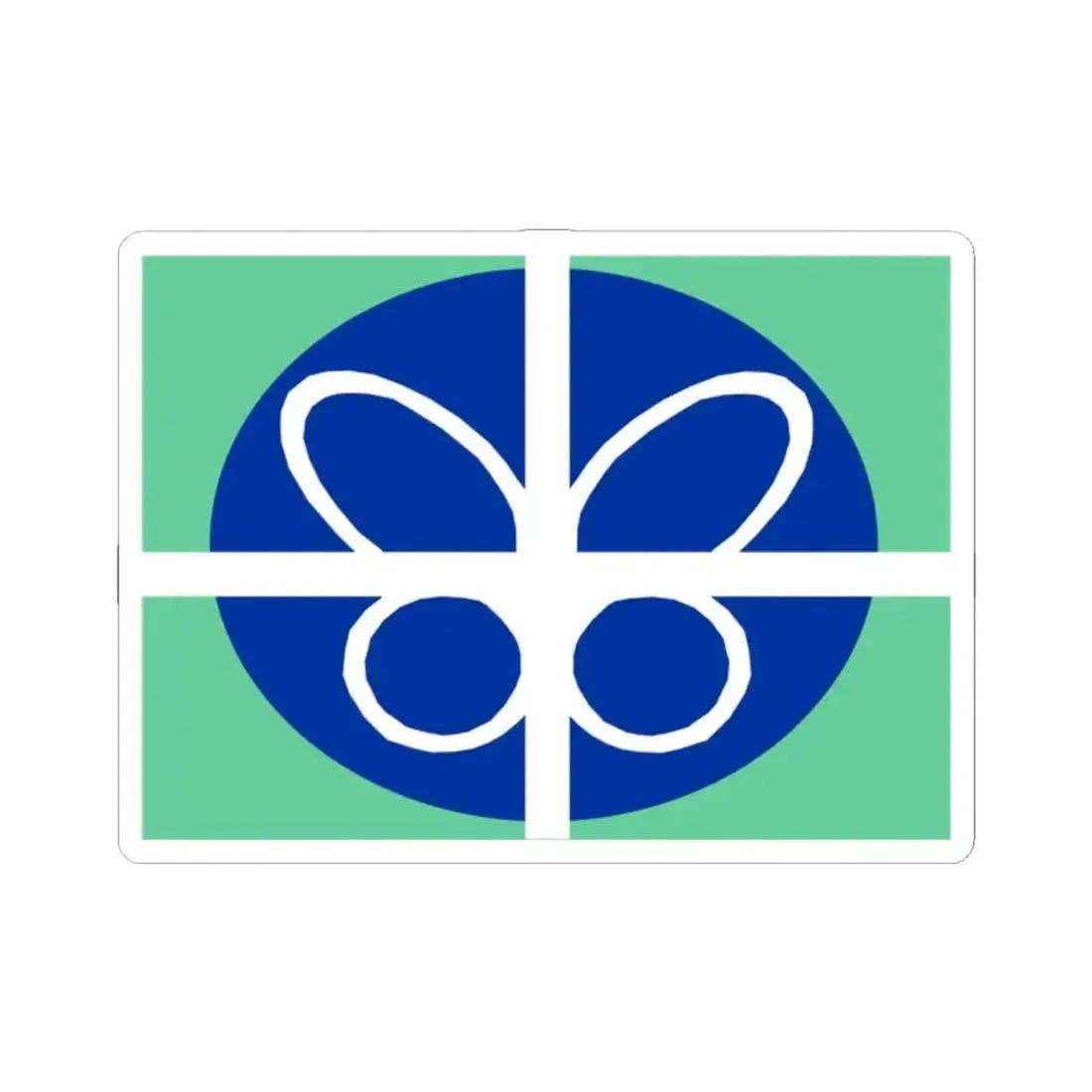 Flag of Springfield Virginia (United States) STICKER Vinyl Kiss-Cut Decal 2 Inch White - The Sticker Space