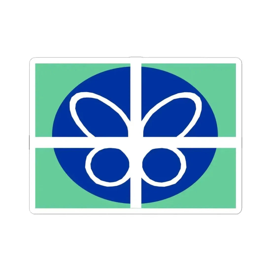 Flag of Springfield Virginia (United States) STICKER Vinyl Kiss-Cut Decal 3 Inch White - The Sticker Space