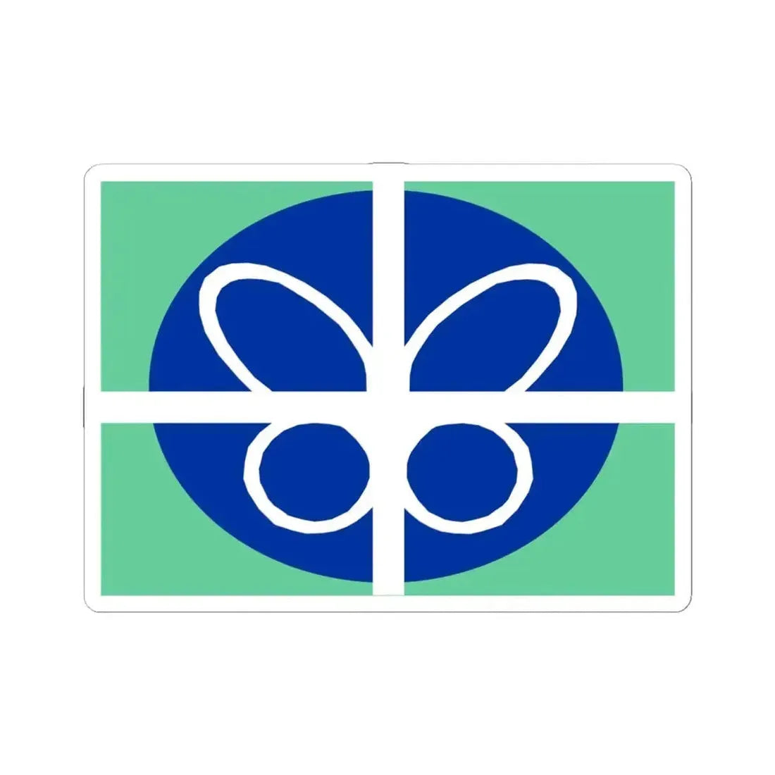 Flag of Springfield Virginia (United States) STICKER Vinyl Kiss-Cut Decal 4 Inch White - The Sticker Space