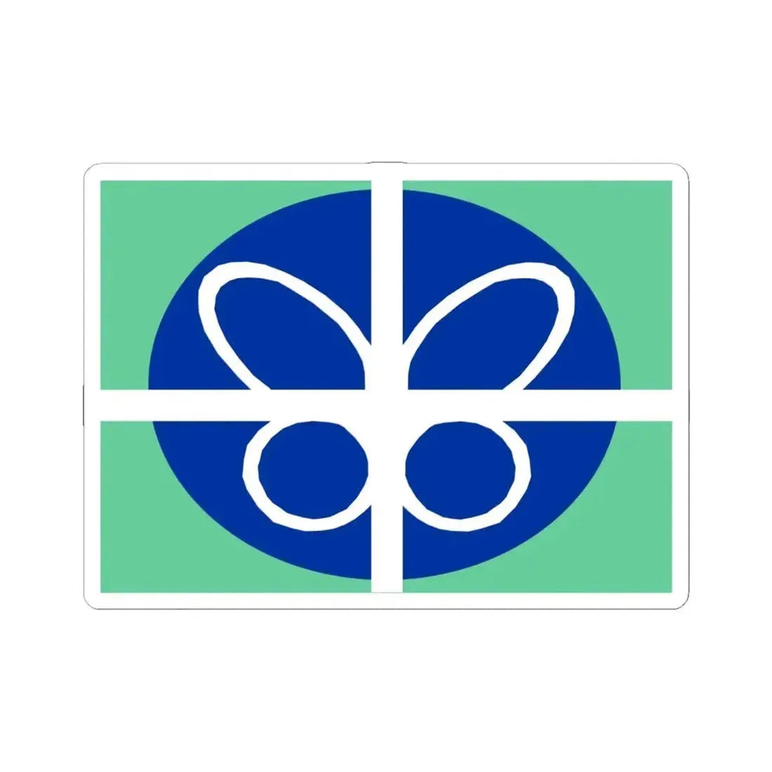 Flag of Springfield Virginia (United States) STICKER Vinyl Kiss-Cut Decal 6 Inch White - The Sticker Space