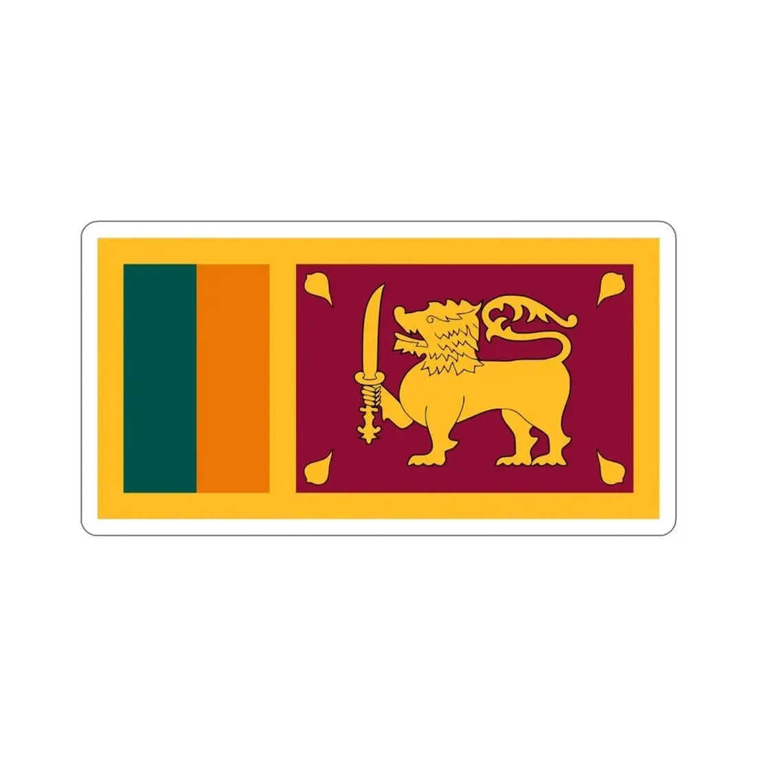 Flag of Sri Lanka STICKER Vinyl Die-Cut Decal - The Sticker Space