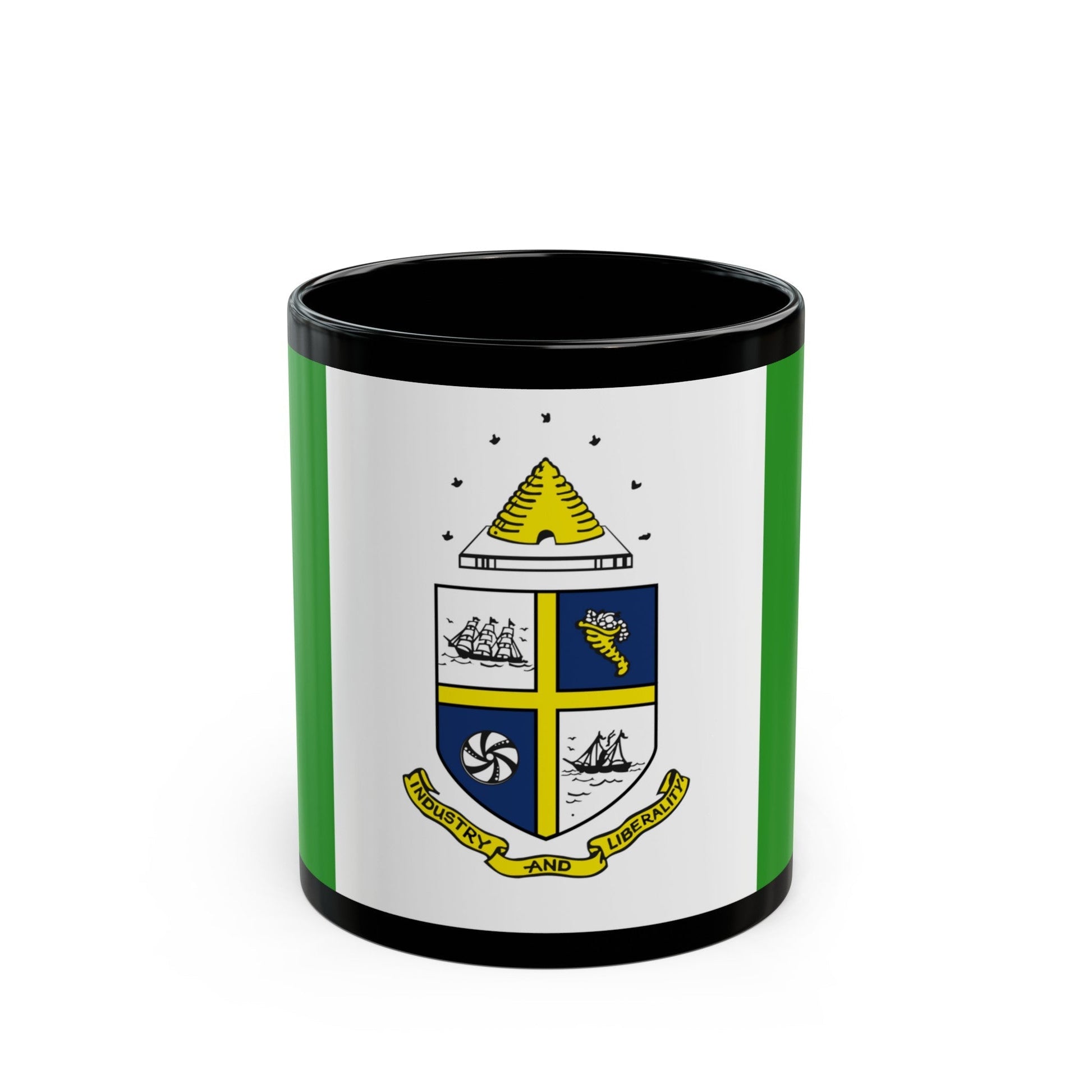 Flag of St Catharines Ontario Canada - Black Coffee Mug-11oz-The Sticker Space