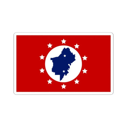 Flag of St. Clair County Alabama (United States) STICKER Vinyl Kiss-Cut Decal 2 Inch White - The Sticker Space