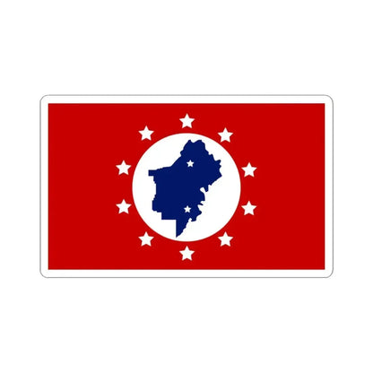 Flag of St. Clair County Alabama (United States) STICKER Vinyl Kiss-Cut Decal 3 Inch White - The Sticker Space