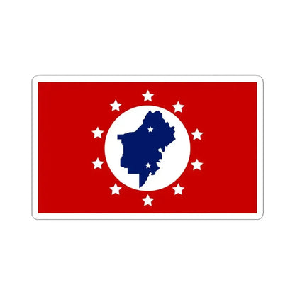 Flag of St. Clair County Alabama (United States) STICKER Vinyl Kiss-Cut Decal 4 Inch White - The Sticker Space