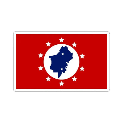 Flag of St. Clair County Alabama (United States) STICKER Vinyl Kiss-Cut Decal 6 Inch White - The Sticker Space