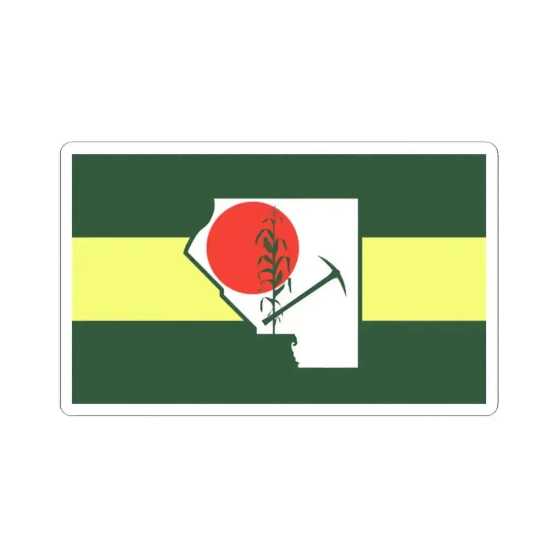 Flag of St. Clair County Illinois (United States) STICKER Vinyl Kiss-Cut Decal 2 Inch White - The Sticker Space