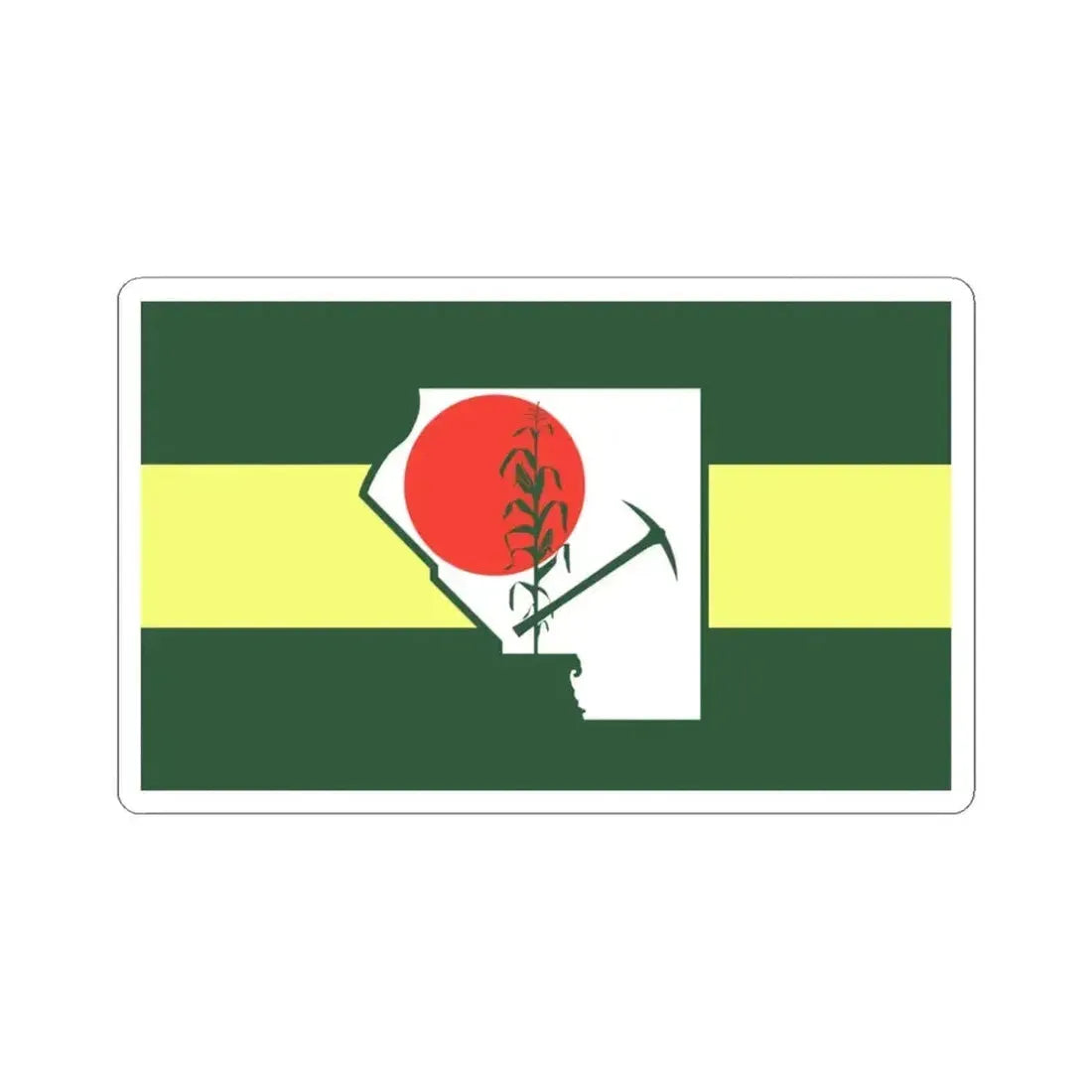 Flag of St. Clair County Illinois (United States) STICKER Vinyl Kiss-Cut Decal 3 Inch White - The Sticker Space