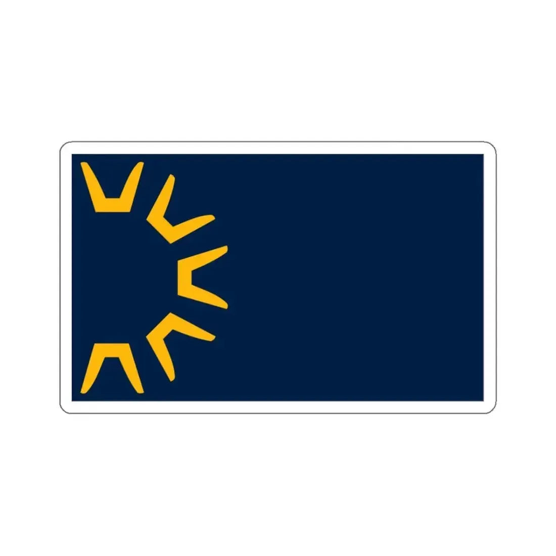 Flag of St George, Utah - STICKER Vinyl Kiss-Cut Decal 3 Inch White - The Sticker Space