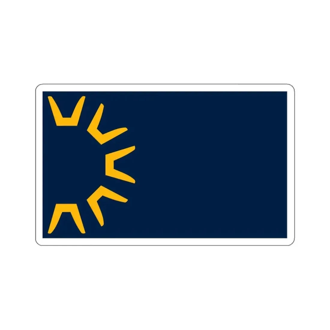 Flag of St George, Utah - STICKER Vinyl Kiss-Cut Decal 4 Inch White - The Sticker Space