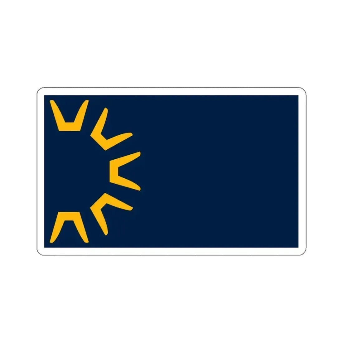 Flag of St George, Utah - STICKER Vinyl Kiss-Cut Decal 6 Inch White - The Sticker Space